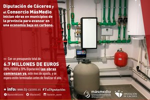 Diputación de Cáceres y MásMedio inician obras en municipios para avanzar en una economía baja en carbono