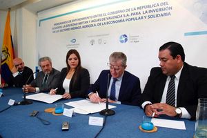 La República del Ecuador y Global Omnium firman un acuerdo para invertir hasta 450 M€ en proyectos hidráulicos