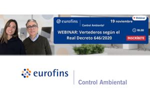 Eurofins Control Ambiental organiza una webinar sobre vertederos según el Real Decreto 646/2020