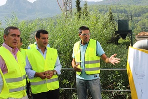 El Consejero de Medioambiente del Gobierno Balear, visita las obras del colector general de aguas residuales de Sóller en Mallorca