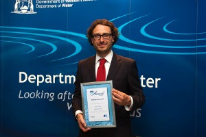 Jesús Ortiz, Ingeniero de ACCIONA Agua, premiado como uno de los Jóvenes profesionales líderes del agua en Australia