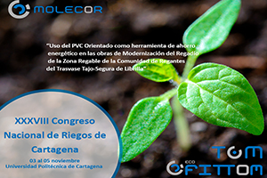 Molecor participa como patrocinador en el "XXXVIII Congreso Nacional de Riegos de Cartagena"
