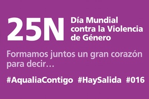 #AqualiaContigo quiere mostrar su apoyo a las víctimas de la Violencia de Género