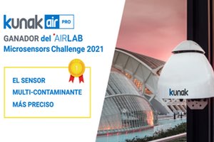 La estación de calidad del aire Kunak AIR Pro premiado como «El sensor multi-contaminante más preciso»