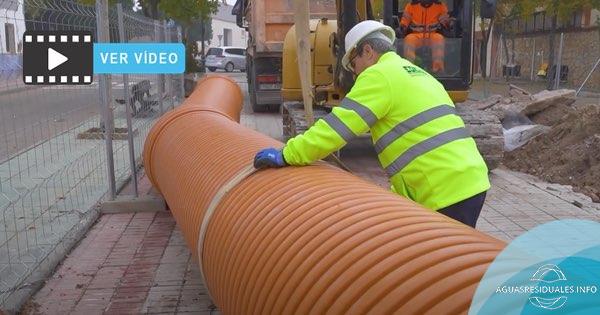 Instalación de tubería SANECOR® DN800 mm de saneamiento en Quintanar de la Orden - Toledo