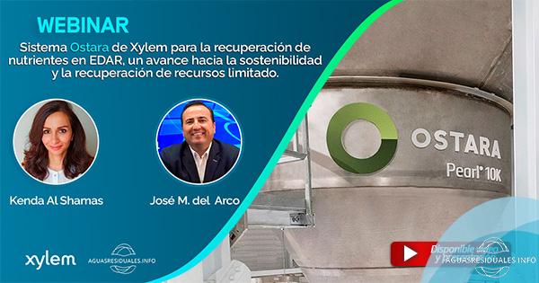 Webinar "Sistema Ostara de Xylem para la recuperación de nutrientes en EDAR"