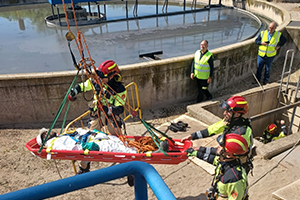 Éxito del simulacro de emergencia realizado por Linaqua en las instalaciones de la EDAR de Linares en Jaén
